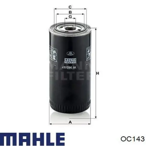 Фільтр масляний OC143 Mahle Original