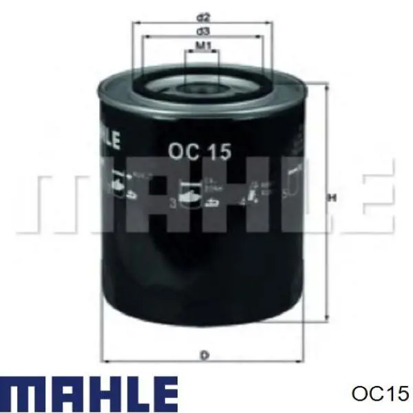 OC15 Mahle Original фільтр масляний