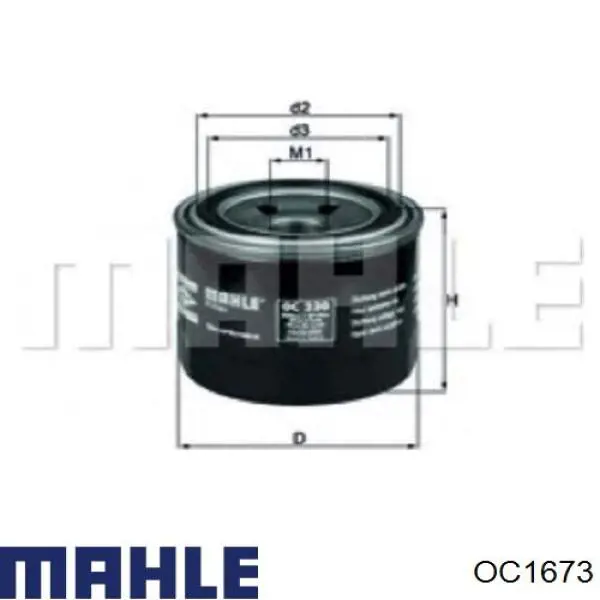 Фільтр масляний OC1673 Mahle Original