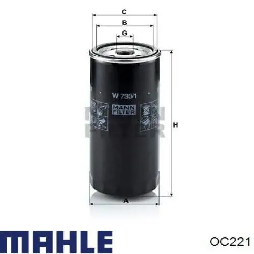 Купити OC221 Mahle Original Фільтр очищення масла відцентровий