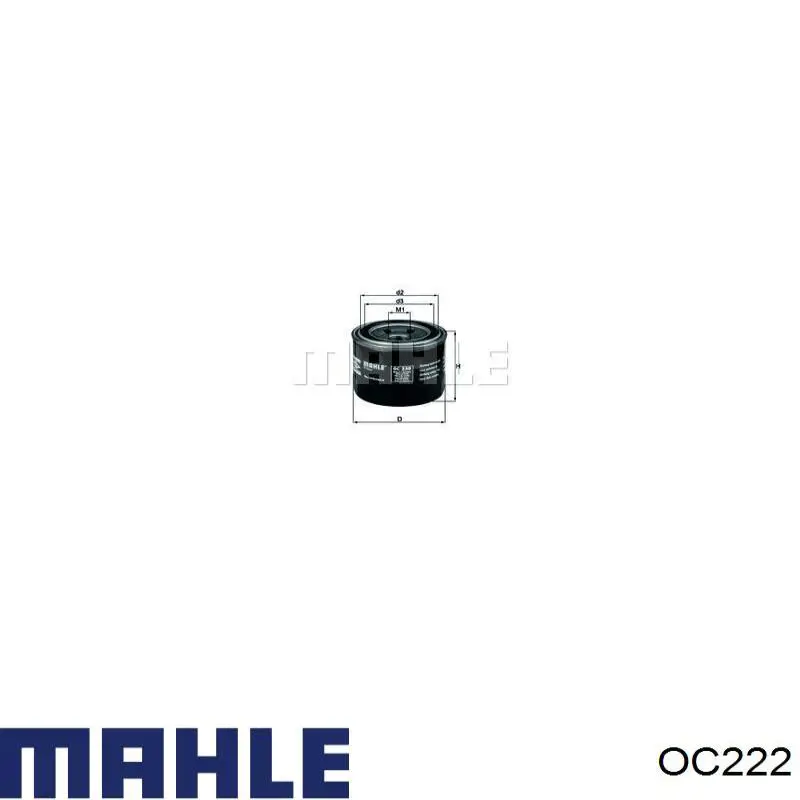 Масляний фільтр двигуна Mahle Original OC222 ціна, від 5.70 USD