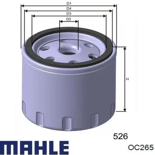 Купити OC265 Mahle Original Фільтр очищення масла відцентровий