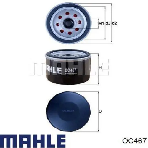 Масляний фільтр OC467 Mahle Original