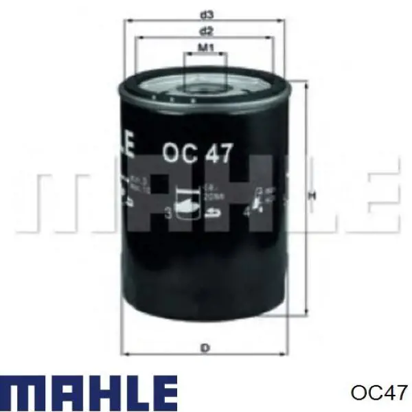 Масляний фільтр двигуна Mahle Original OC47 ціна, від 5.20 USD