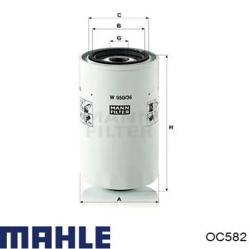 Фільтр масляний OC582 Mahle Original