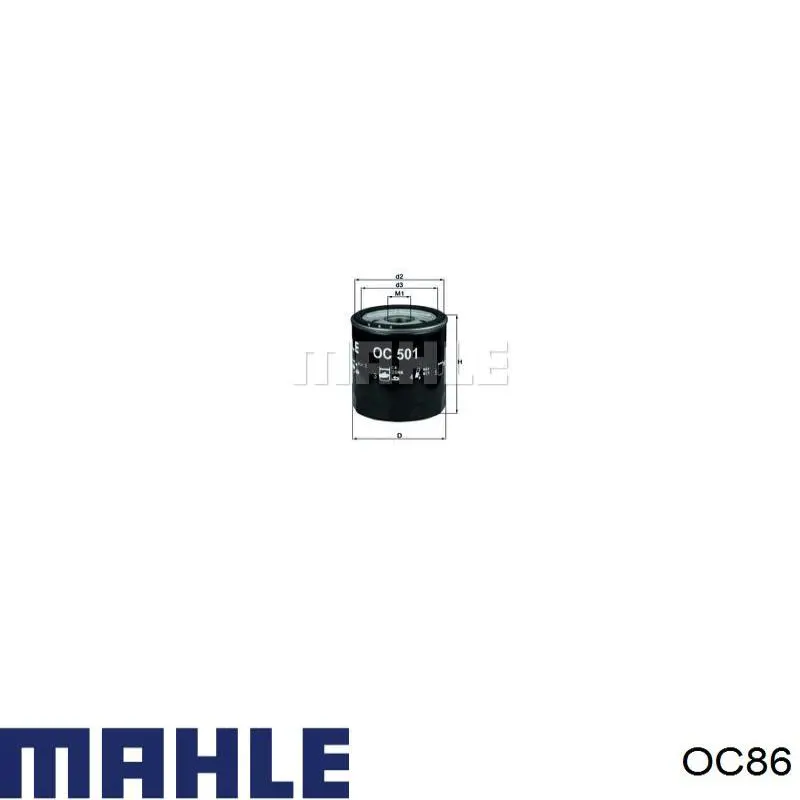 OC86 Mahle Original фільтр масляний