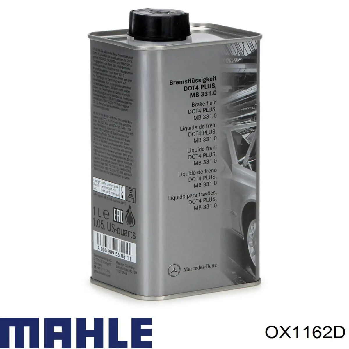 OX1162D Mahle Original фільтр масляний