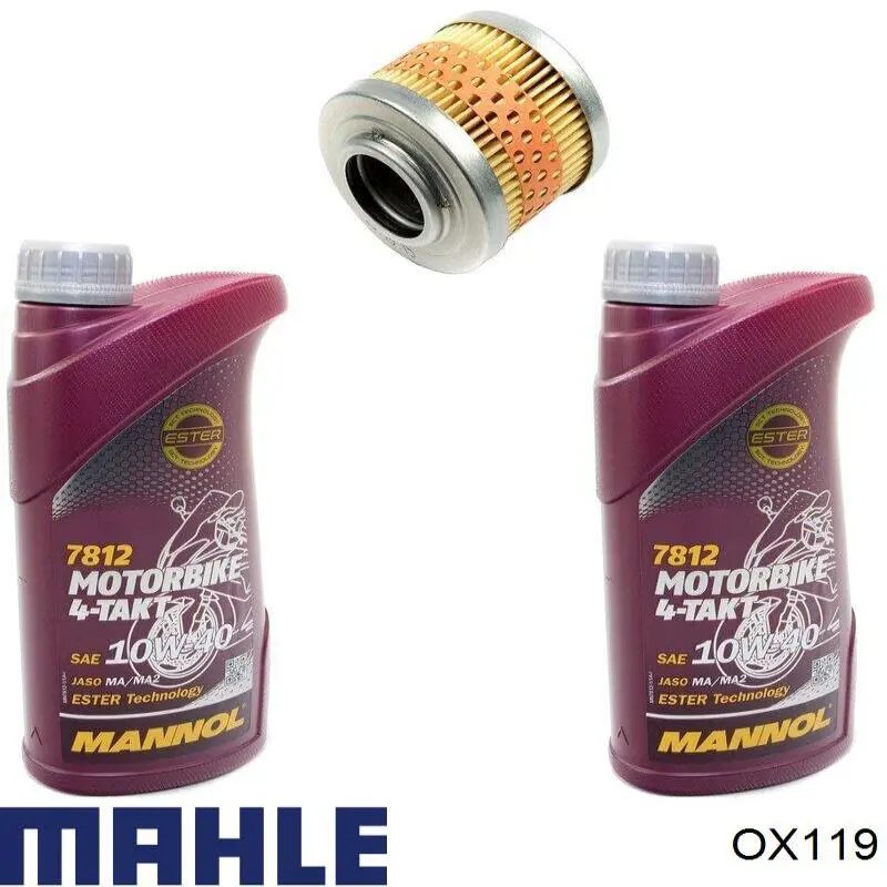 Масляний фільтр двигуна Mahle Original OX119 ціна, від 6.87 USD