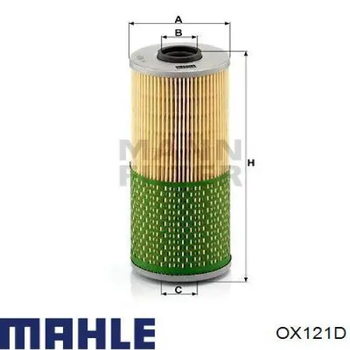 Фільтр масляний OX121D Mahle Original