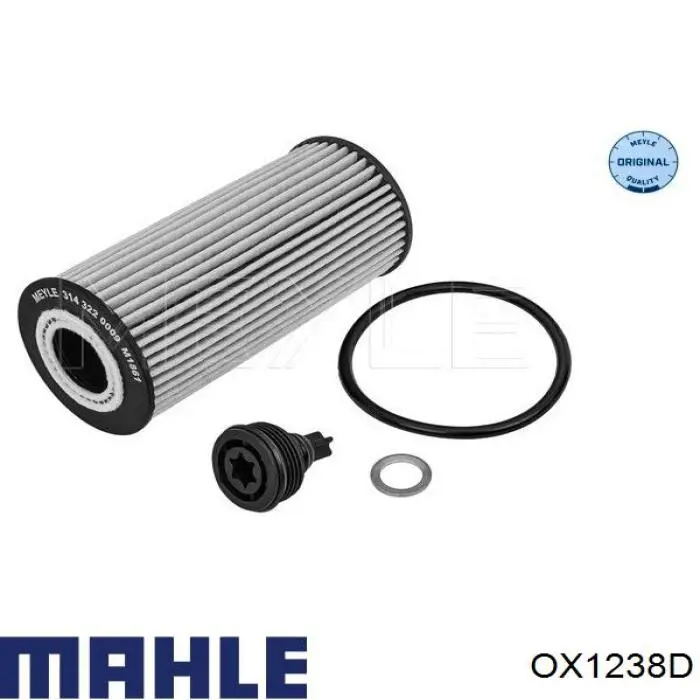 Масляний фільтр двигуна Mahle Original OX1238D ціна, від 14.28 USD