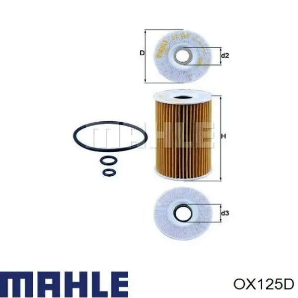 Купити OX125D Mahle Original Фільтр очищення масла відцентровий