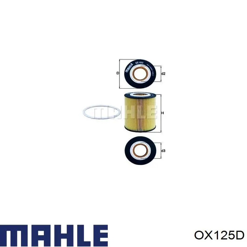 OX125D Mahle Original фільтр масляний