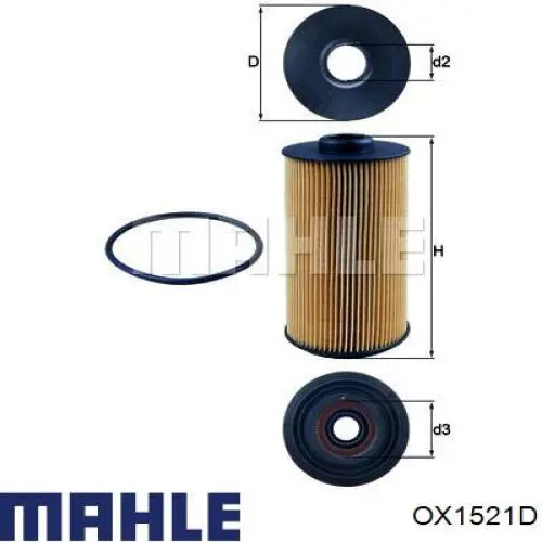 Купити OX1521D Mahle Original Фільтр очищення масла відцентровий
