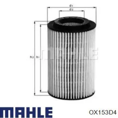Масляний фільтр двигуна Mahle Original OX153D4 ціна, від 4.56 USD