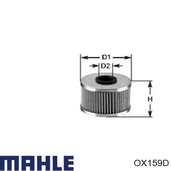 OX159D Mahle Original Фільтр масла