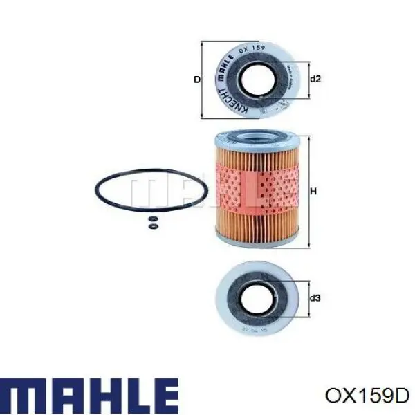 Купити OX159D Mahle Original Фільтр очищення масла відцентровий