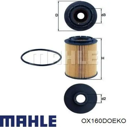 Масляний фільтр двигуна Mahle Original OX160DOEKO ціна, від 6.48 USD