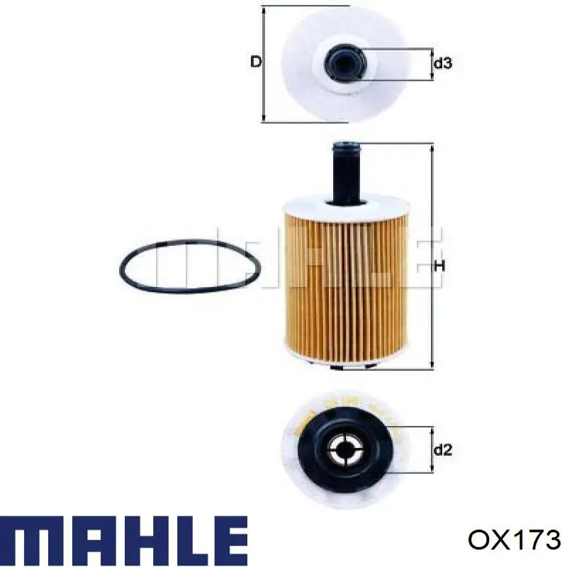 OX173 Mahle Original Фільтр масла