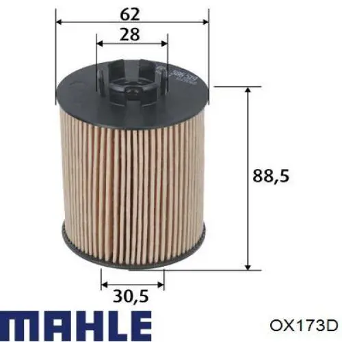 Масляний фільтр OX173D Mahle Original