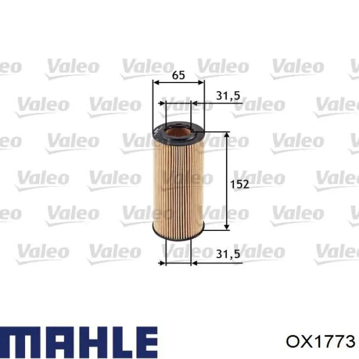 OX1773 Mahle Original фільтр масляний