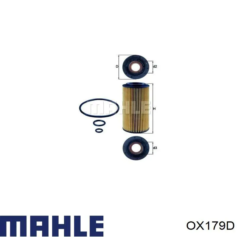 OX179D Mahle Original фільтр масляний