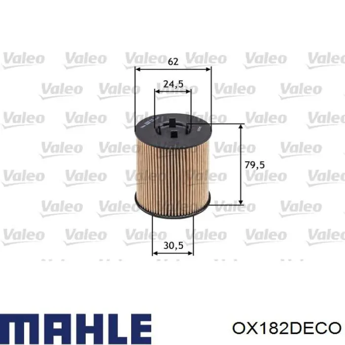 OX182DECO Mahle Original фільтр масляний