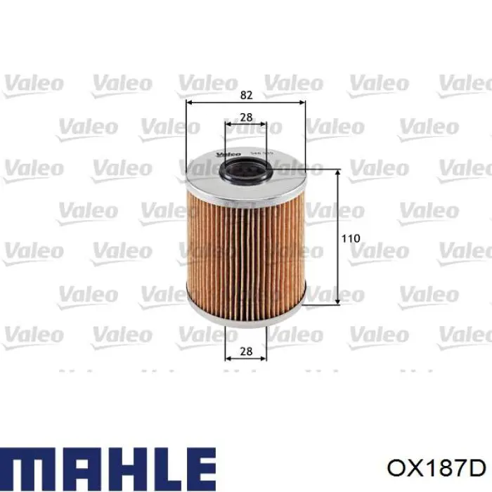 Фільтр масляний OX187D Mahle Original