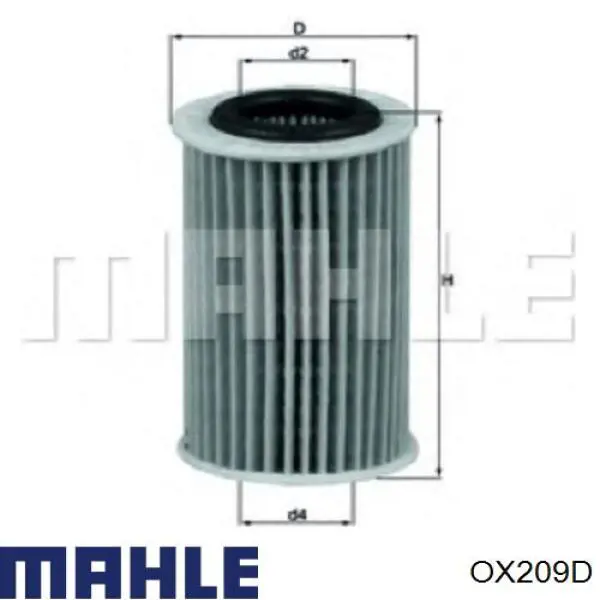 Масляний фільтр двигуна Mahle Original OX209D ціна, від 5.25 USD