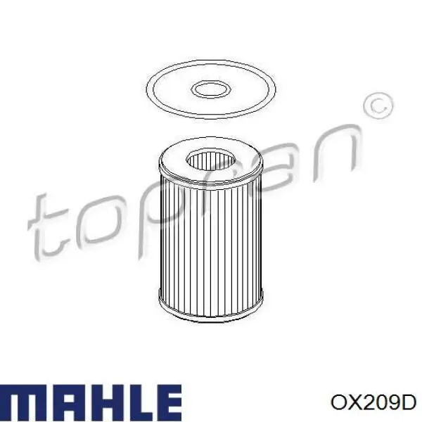 Купити OX209D Mahle Original Фільтр очищення масла відцентровий