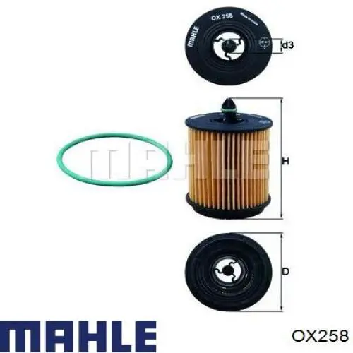 OX258 Mahle Original фільтр масляний
