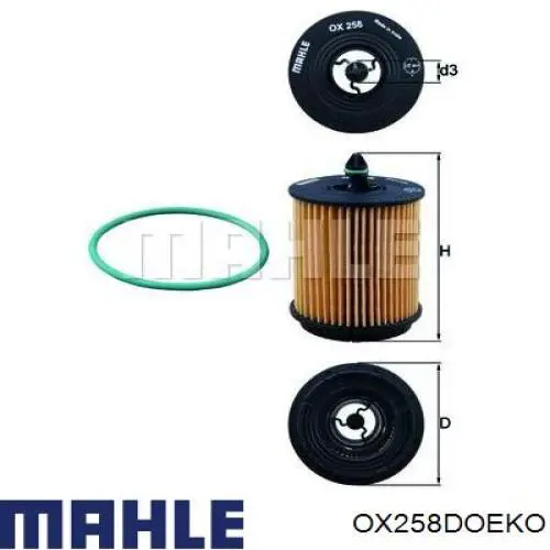 OX258DOEKO Mahle Original фільтр масляний