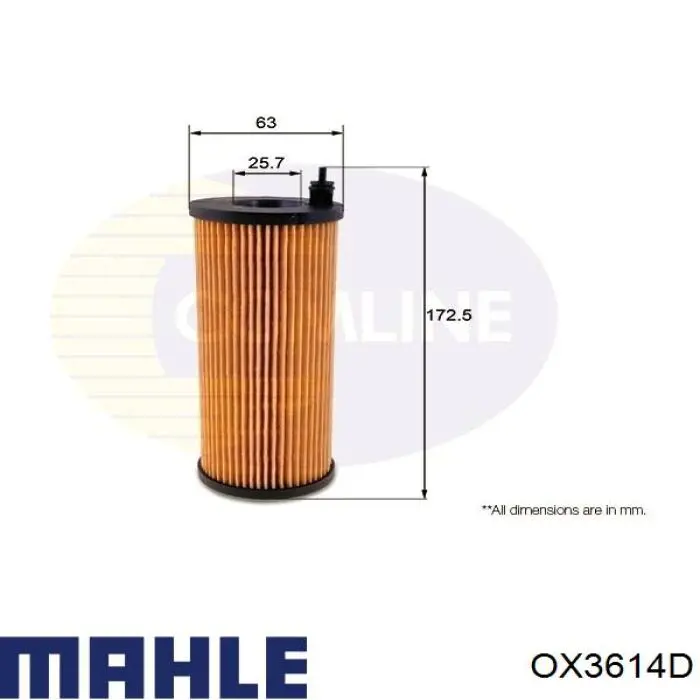 Масляний фільтр OX3614D Mahle Original