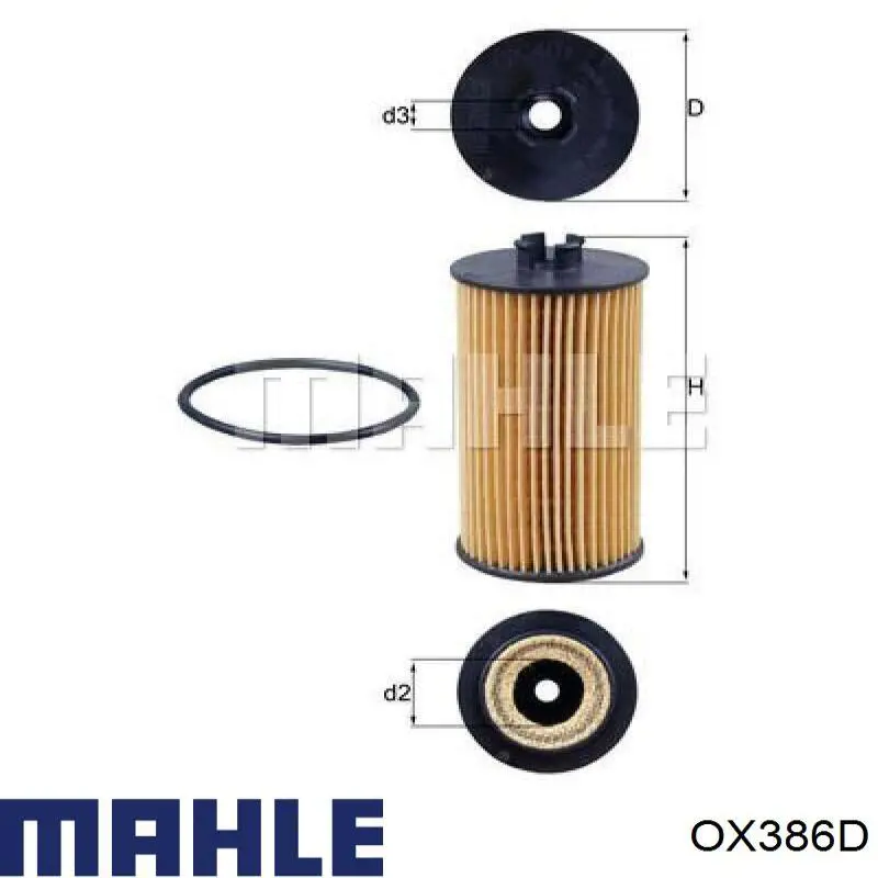 OX386D Mahle Original Фільтр масла