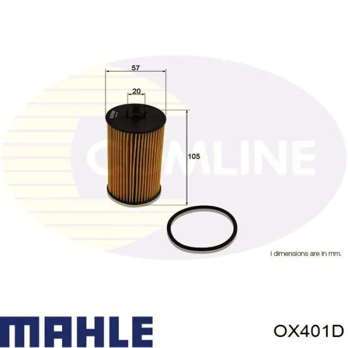 Купити OX401D Mahle Original Фільтр очищення масла відцентровий