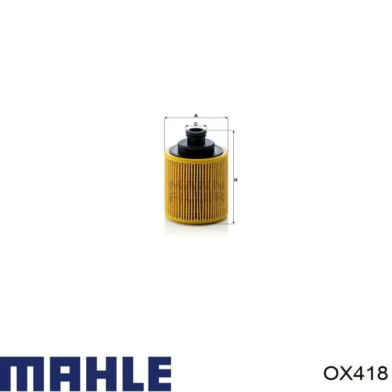Масляний фільтр двигуна Mahle Original OX418 ціна, від 6.10 USD