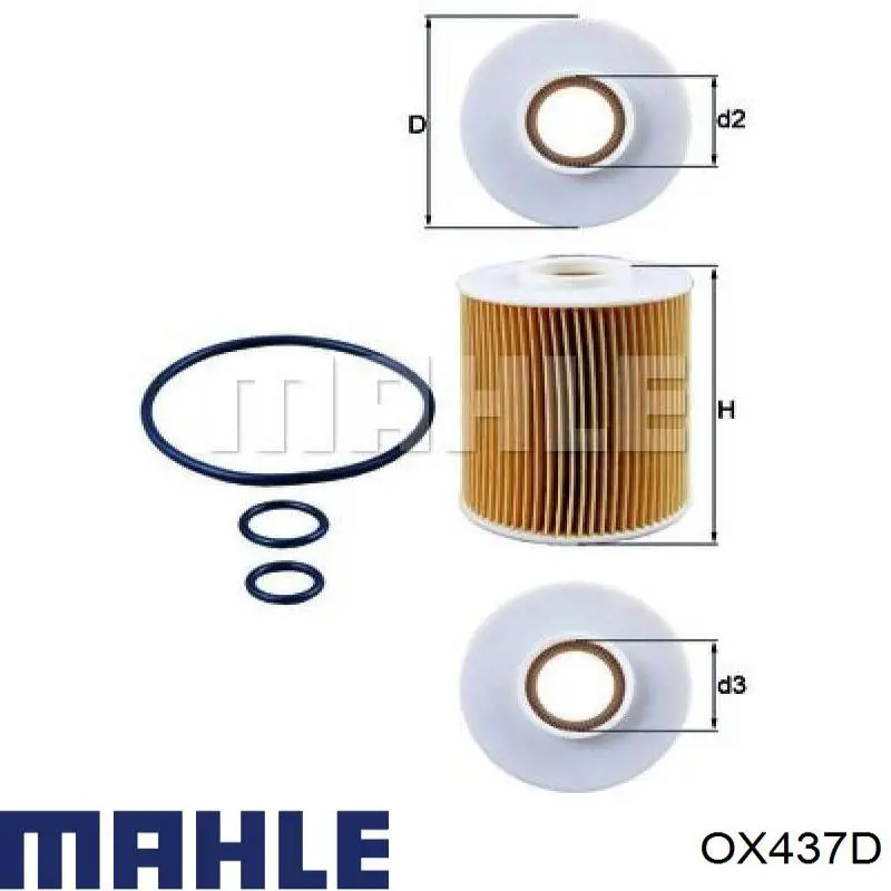Купити OX437D Mahle Original Фільтр очищення масла відцентровий