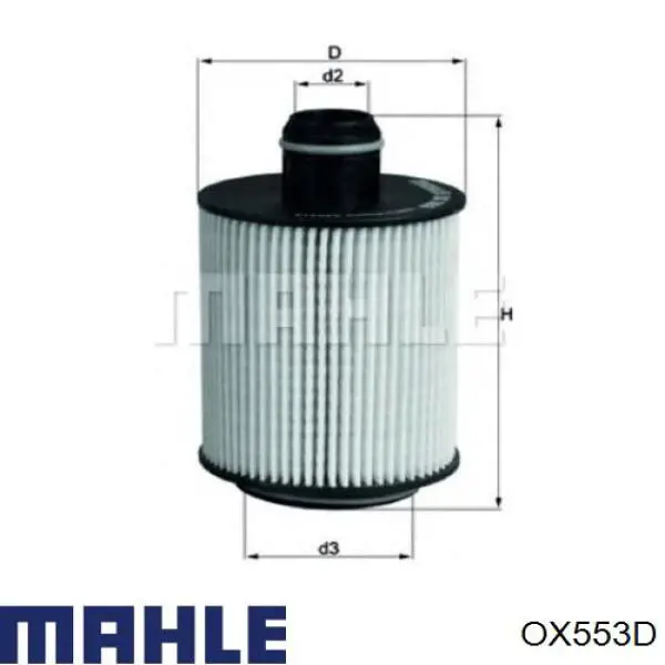 OX553D Mahle Original фільтр масляний