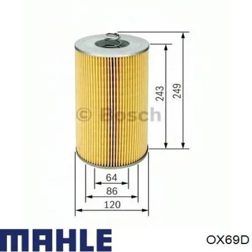 Масляний фільтр двигуна Mahle Original OX69D ціна, від 12.33 USD