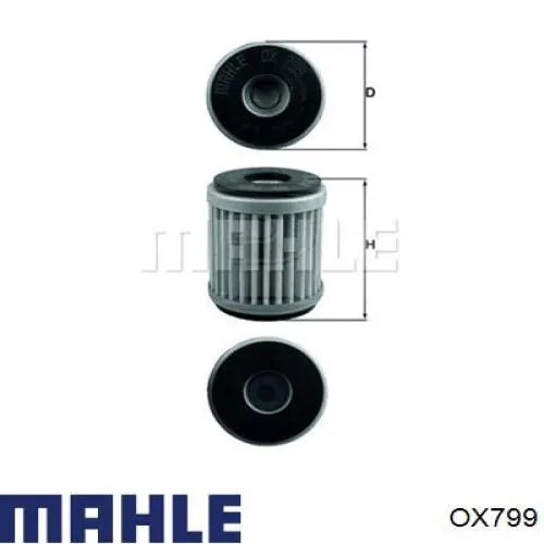 Фільтр масляний OX799 Mahle Original