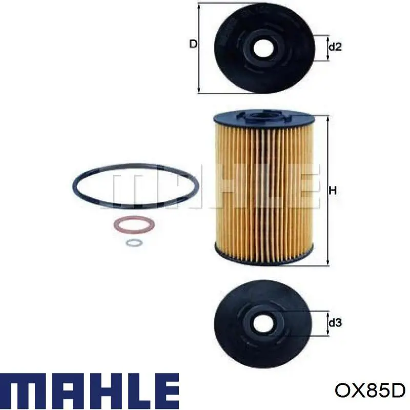 Масляний фільтр OX85D Mahle Original