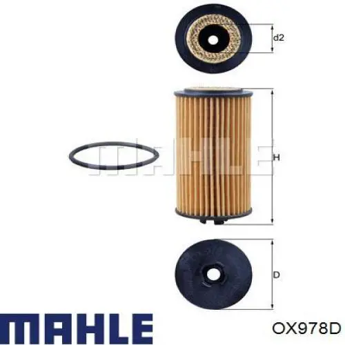 OX978D Mahle Original фільтр масляний