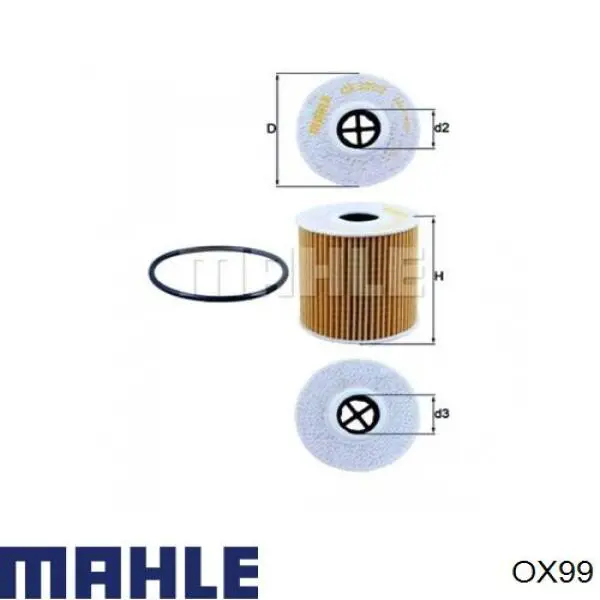 OX99 Mahle Original фільтр масляний