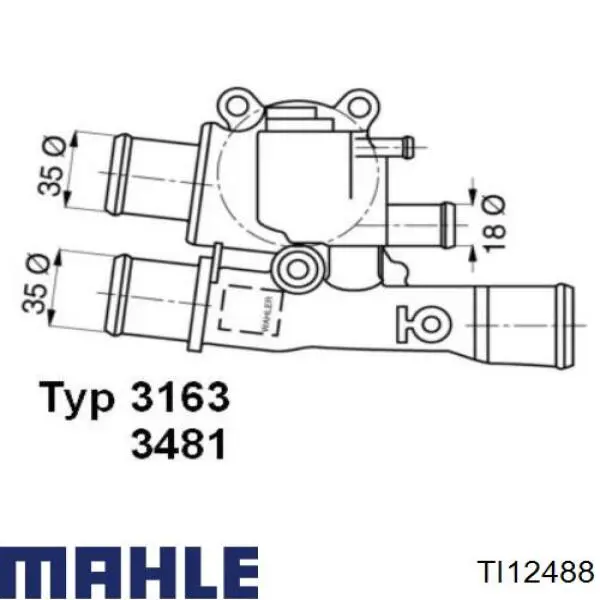 TI12488 Mahle Original термостат