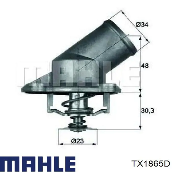 Втулка переднього стабілізатора TX1865D Mahle Original