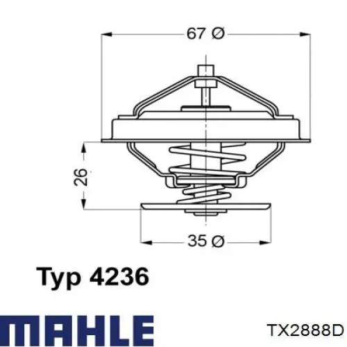 Термостат в зборі Mahle Original TX2888D