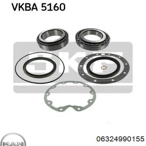 06324990155 MAN Підшипник ступиці задньої