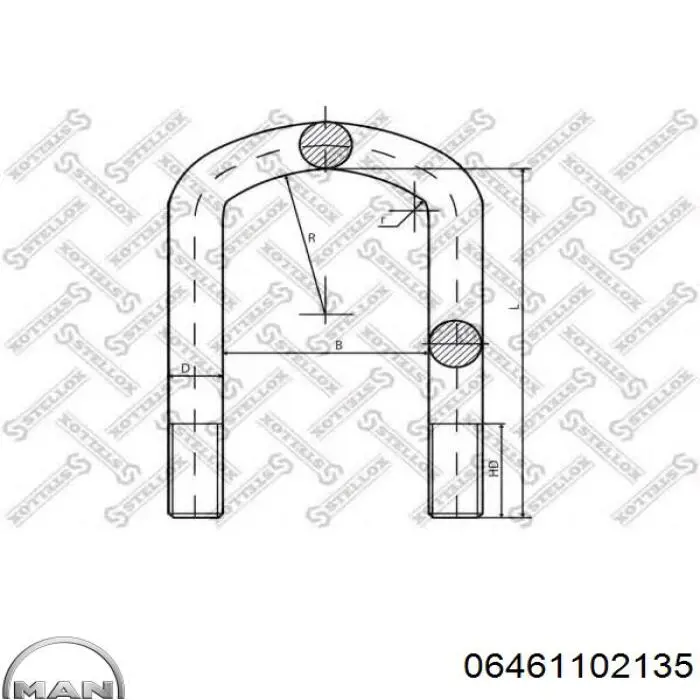 Стремянка ресори (TRUCK) MAN 06461102135 ціна, від 7.83 USD