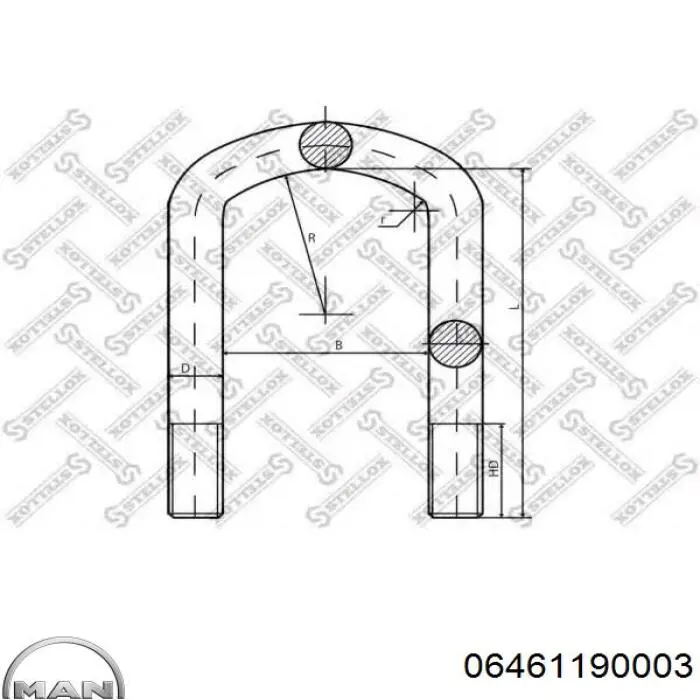 Стремянка ресори (TRUCK) 06461190003 MAN