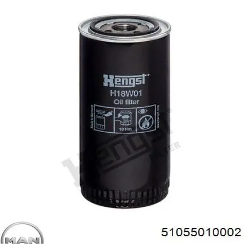 Фільтр гідравлічної системи MAN 51055010002 ціна, від 11.17 USD