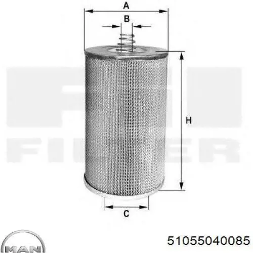 51055040085 MAN Фільтр масла
